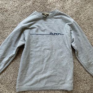 Gray Burton Snowboard Crewneck